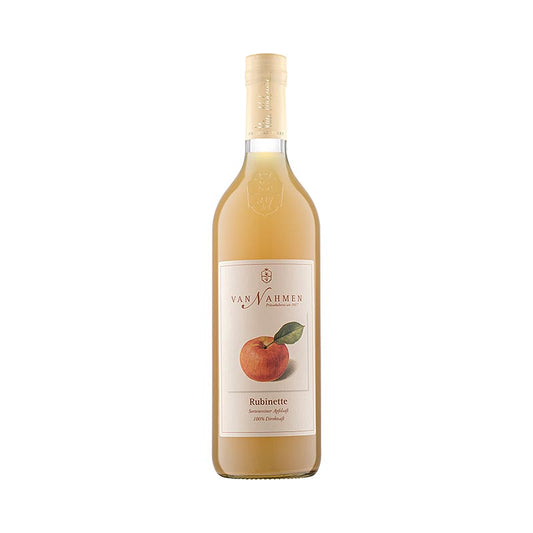 Sortenreiner Rubinette Apfelsaft, 100% Direktsaft, 750 ml von van Nahmen Aromatische Äpfel vom Obstgut Baumann Keine Zusatzstoffe Traditionelle Obstsorten