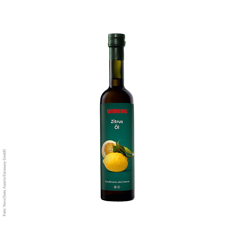 Huile d'agrumes Wiberg, pressée à froid, Huile d'olive vierge aromatisée aux agrumes, 500 ml
