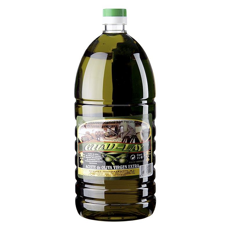 Natives Olivenöl Extra, Aceites Guadalentin Guad Lay, 100% Picual, 2 l - Hochwertiges, kaltgepresstes Olivenöl aus der Sorte Picual, 2 Liter