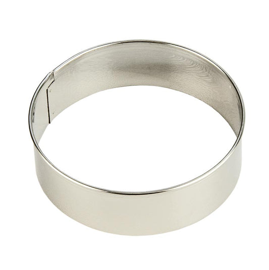 Städter - Stampino ad anello in acciaio inossidabile, liscio, ø 8 cm, altezza 2,5 cm, spessore 0,3 mm, 1 pz.