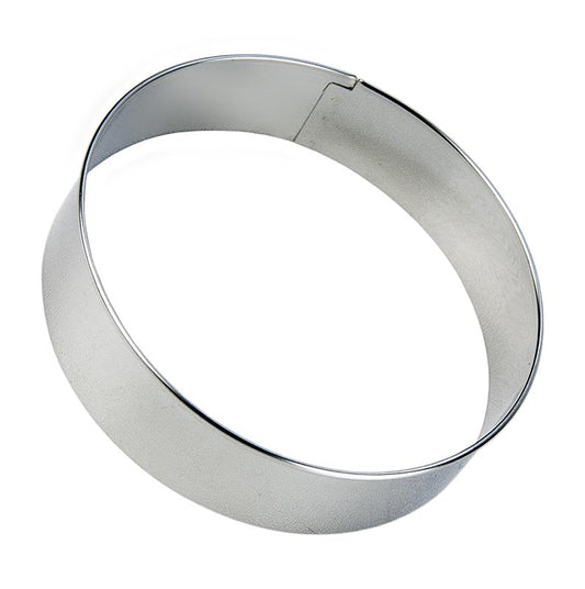 Ausstechform aus rostfreiem Edelstahl, ø 10cm, 2,5cm hoch, 0,3mm stark, spülmaschinenfest