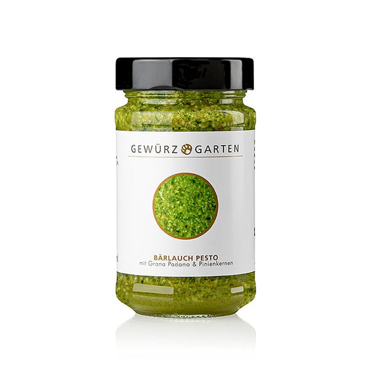 Gewürzgarten Bärlauch Pesto, mit Pinienkernen, Grana Padano und Meersalz, 225 ml