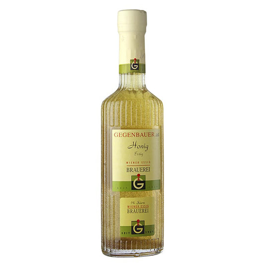 Honig-Essig, 5% Säure, 250 ml - Hochwertiger Buchweizen-Honig verleiht diesem milden und aromatischen Essig sein einzigartiges feines Aroma Ideal zum Verfeinern von Saucen, für rohen Fisch, Carpaccio, blanchiertes Gemüse und frischem Ziegenkäse
