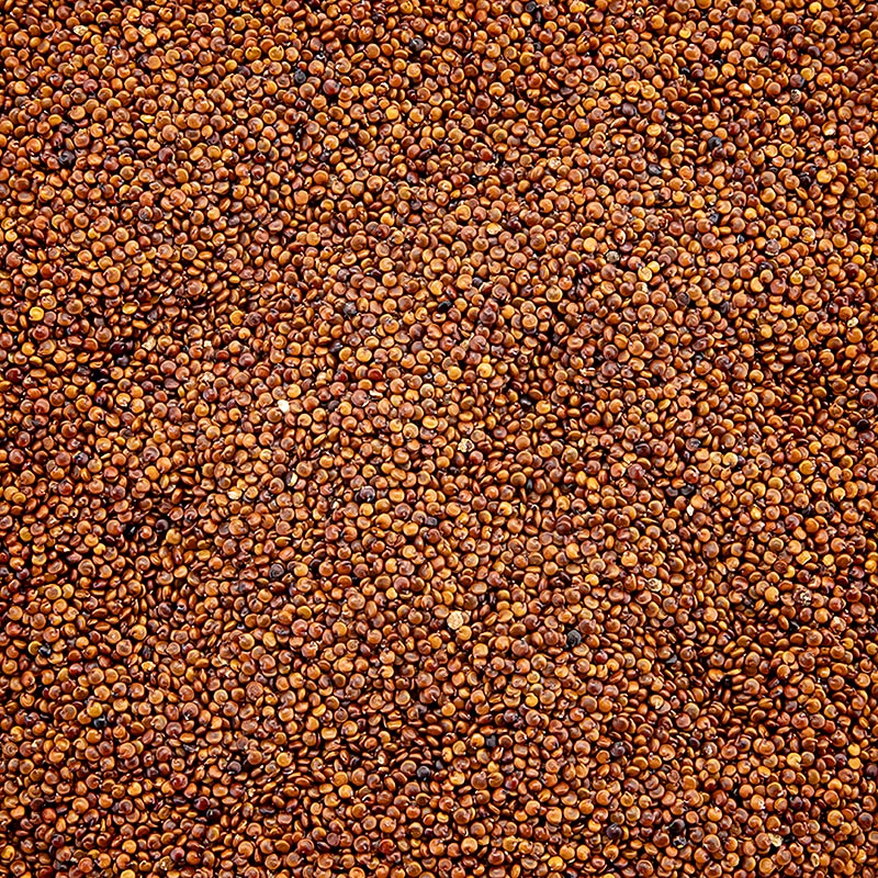 Bio rote Quinoa, reich an Proteinen und Ballaststoffen, ideal für Salate, Suppen und Eintöpfe, in luftdicht verschlossenen 1 kg Beutel verpackt