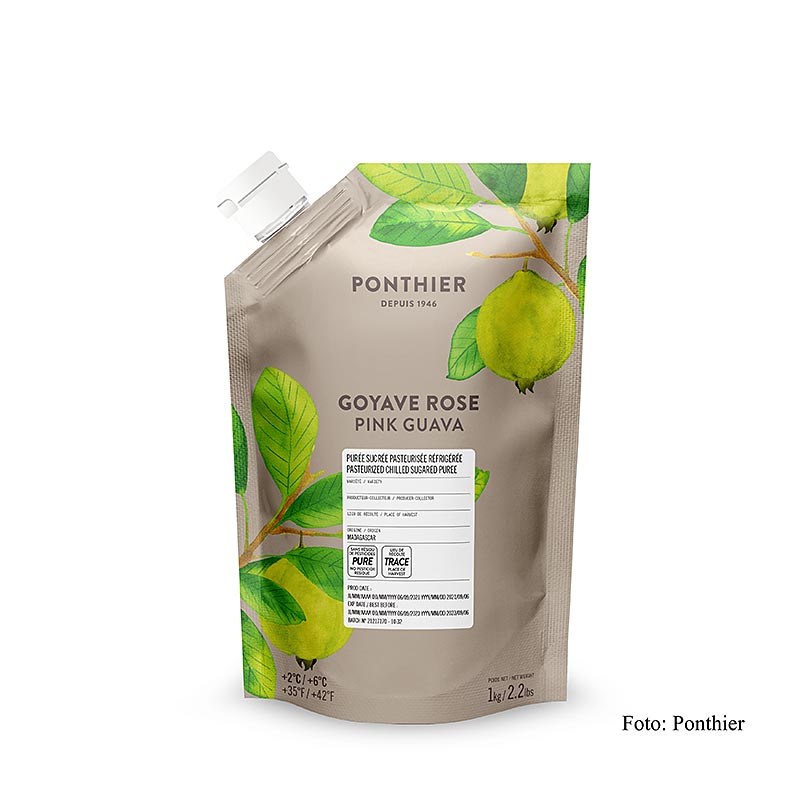 Ponthier, purea di guava rosa, con zucchero, 1 kg