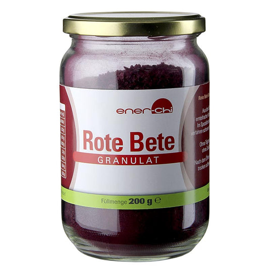 Rote Bete Granulat, Ener-Chi, 200 g - biologisch angebaut, ohne Trägerstoffe und Zusätze, ideal zum Einfärben von Flüssigkeiten