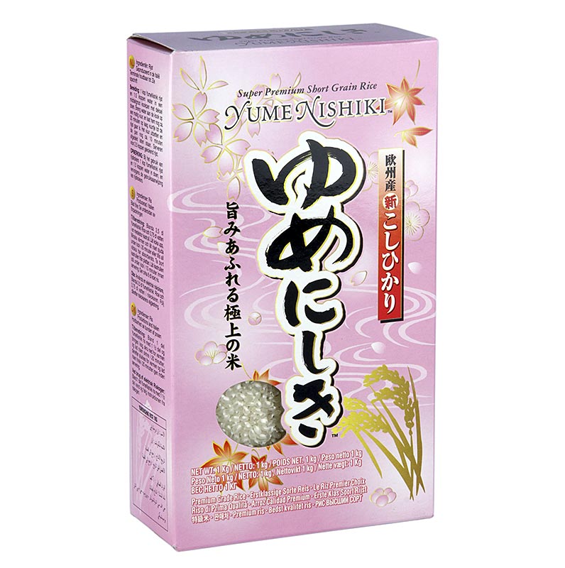 Nishiki Yume - Sushi Reis, großkörnig, 1 kg - hochwertiger, grobkörniger Sushi-Reis in einer 1 kg Packung