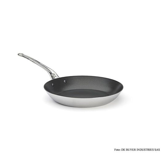 Antihaft Bratpfanne ø32cm von de Buyer (371832) für einfaches Braten und Backen, strapazierfähige Beschichtung, ergonomischer Griff, geeignet für alle Wärmequellen inklusive Induktion, leicht zu reinigen