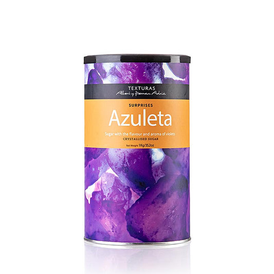 Aromatisierter Veilchenzucker Azuleta von Texturas Surprises Ferran Adrià, 1 kg, ideal für blumige Akzente beim Kochen, Backen, Cremes, Sorbets, Eis und Cocktails