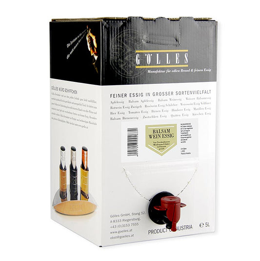 Balsam-Weinessig aus Trauben der Prädikatsstufe Trockenbeerenauslese, heller als Aceto Balsamico, mit lebhaften Aromenspiel, passt zu Meeresfrüchten, fernöstlichen Gerichten, mediterranen Salaten und als edle Würze für dunkle Fonds und Saucen