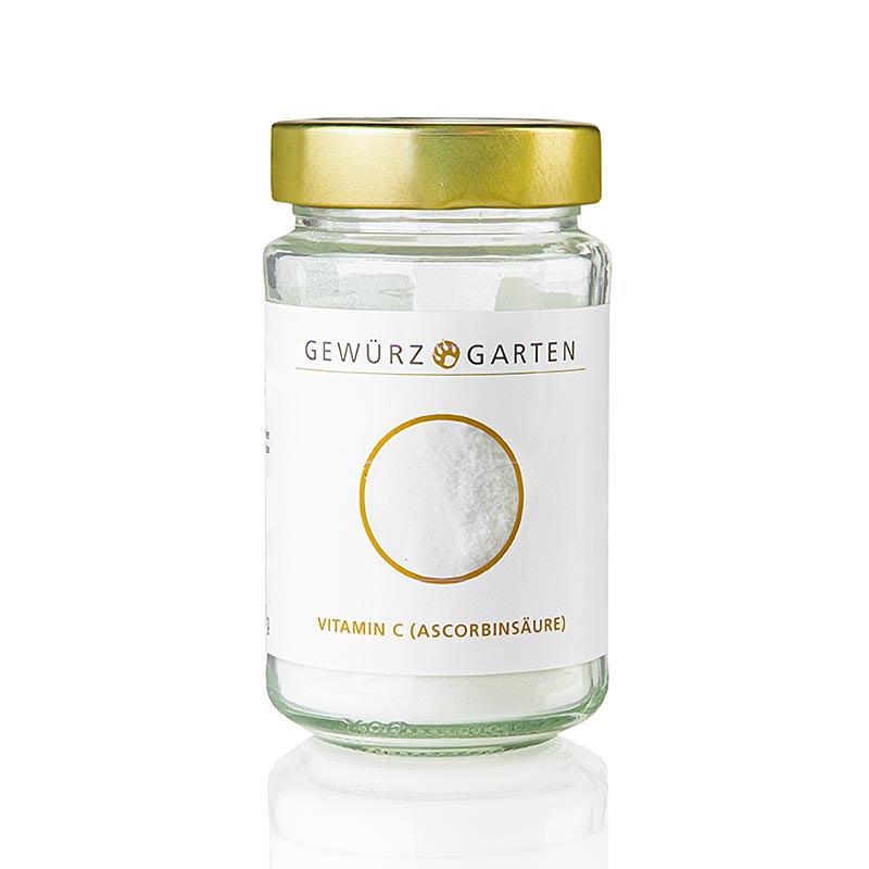 Gewürzgarten Vitamin C (Ascorbinsäure) E 300, 180 g - Natürliches Antioxidationsmittel zur Verhinderung des Braunwerdens von Früchten und Gemüse, synthetisch aus Glucose gewonnen, erhöht das Gashaltevermögen und Volumen von Brotteigen