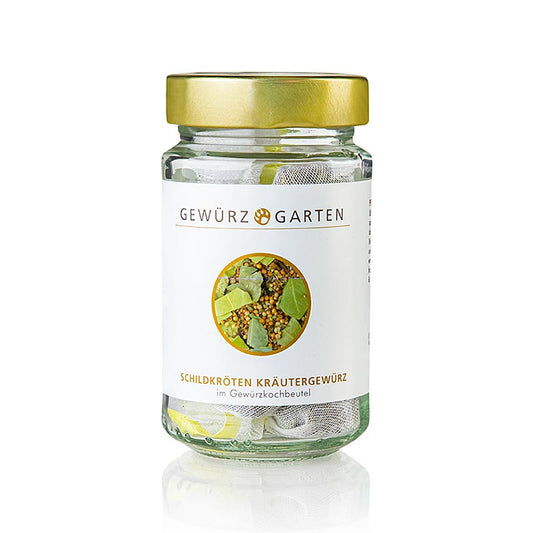 Gewürzgarten Schildkröten Kräutergewürz, in Gewürzkochbeuteln, 21 g, 6 x 3,5g: Aromatische Kräutermischung für Suppen, Fonds, Brühen, Pilze, Fleisch- und Kartoffelgerichte, verpackt in praktischen Gewürzkochbeuteln