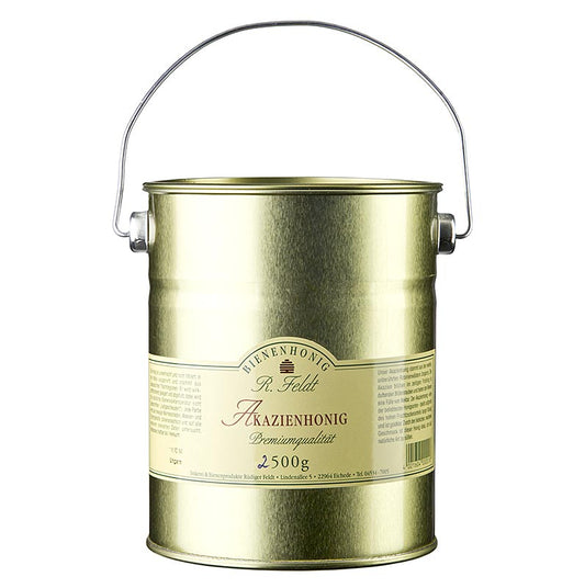 Akazien-Honig aus Ungarn, 2,5 kg, leicht goldfarben und flüssig, zart-lieblich, ideal zum Süßen