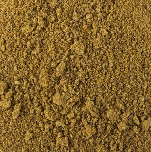 250 g Palmzucker aus dem Saft verschiedener blühreifer Palmenarten, hauptsächlich in der asiatischen Küche verwendet, mit leicht malzigem und ausgeprägtem Geschmack, auch für die Herstellung von Bonbons geeignet