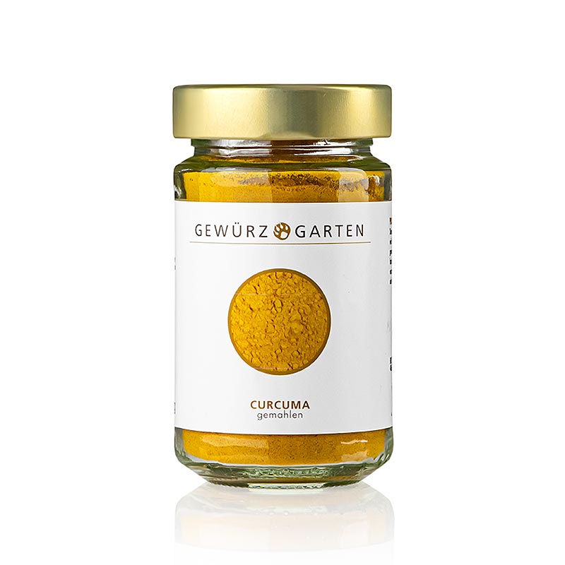 Gemahlener indischer Curcuma Gewürz, 120 g, leicht scharf mit herbem Aroma, ideal für Saucen, Fleisch, Fisch und Salatdressings