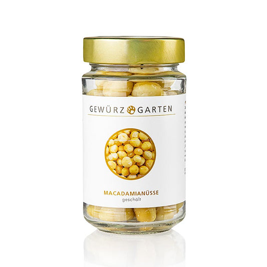 Geschälte und ungesalzene Macadamia-Nüsse, 120 g, die als Königin der Nüsse bekannt sind, mit zarter Textur und leicht süßlichem Aroma