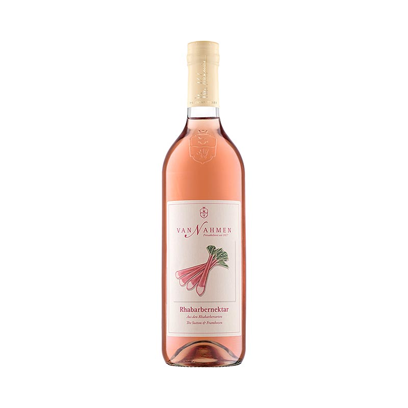 Van Nahmen - Framboozen Rhabarbernektar, 70% Direktsaft, 250 ml - Ein zartrosa Rhabarbernektar aus den Sorten The Sutton und Framboozen, hergestellt in der Mosterei und Privatkelterei van Nahmen im Rheinischen Hamminkeln, ohne Konservierungsmittel oder Aromastoffe