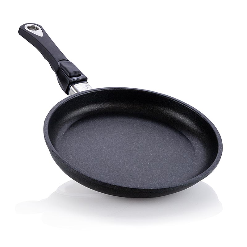 AMT Gastroguss Bratpfanne mit abnehmbarem Griff, hochwertige Aluminiumguss-Kochgeschirre, hervorragende Wärmespeicherung und Reinigungsfähigkeit