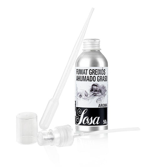 Aroma Rauch, flüssig, 50 g - Intensives Aroma für die Patisserie, mit Pipette und Sprühvorrichtung geliefert