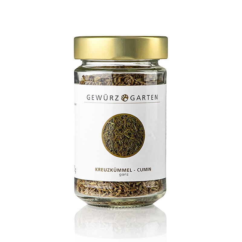 Gewürzgarten Kreuzkümmel - Cumin, ganz, 90 g: Hochwertiges Gewürz für arabische, indische und mexikanische Küche, perfekt für Suppen, Gemüse, Fleisch und Backwaren