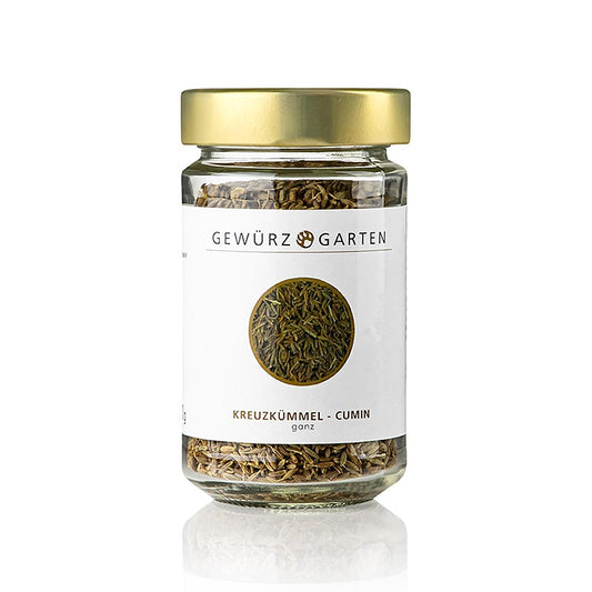 Gewürzgarten Kreuzkümmel - Cumin, ganz, 90 g: Hochwertiges Gewürz für arabische, indische und mexikanische Küche, perfekt für Suppen, Gemüse, Fleisch und Backwaren