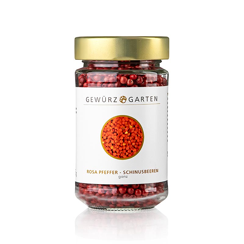 Bild von Gewürzgarten Rosa Pfeffer - Schinus Beeren, 65 g, mit mildem, süßlichem Aroma, botanisch als Schinus-Beeren bekannt, ursprünglich in Brasilien und Peru beheimatet, süßer und aromatischer Geschmack, ähnlich wie Wacholder, ideal als Ersatz in mild gewürzten Speisen