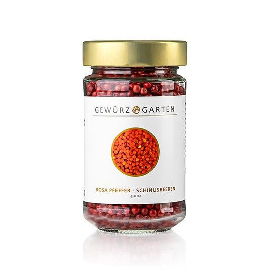 Bild von Gewürzgarten Rosa Pfeffer - Schinus Beeren, 65 g, mit mildem, süßlichem Aroma, botanisch als Schinus-Beeren bekannt, ursprünglich in Brasilien und Peru beheimatet, süßer und aromatischer Geschmack, ähnlich wie Wacholder, ideal als Ersatz in mild gewürzten Speisen