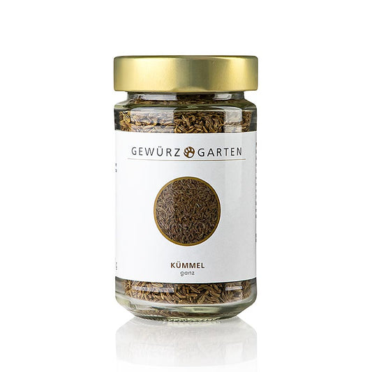 Gewürzgarten Kümmel, ganz, 110 g - Aromatisch duftender und leicht scharfer Kümmel, perfekt zum Würzen von Currys, Fleisch, Sauerkraut und Backwaren