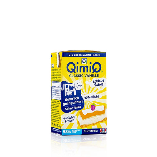 QimiQ Classic Vanille, 15% Fett, 250 g - Vielseitige Creme für süße Küche, Desserts, Kuchen und mehr