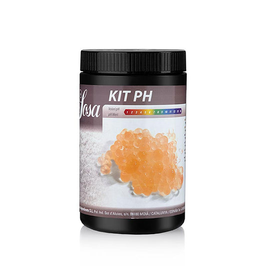 SEO-freundliche Bildbeschreibung: Sosa Kit PH Sosa (Citrat+ PH-Wert Teststreifen) zur Ermittlung und Regulierung des ph-Werts von molekularen Zubereitungen Ideal für die Spherifikation mit einem optimalen Wert von 4-5