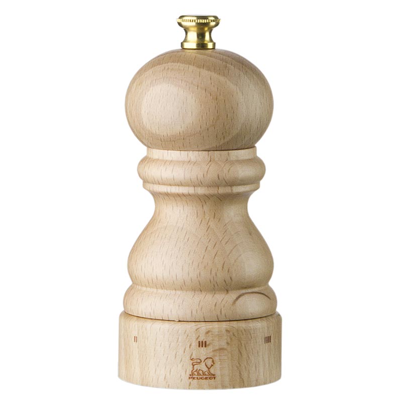 Peugeot Salzmühle PARIS U´SELECT, 12cm hoch, einstellbar, Buche natur, 1 St - Illustration einer Peugeot Salzmühle aus der PARIS-Serie mit U´SELECT Technologie zur Einstellung des Mahlgrades