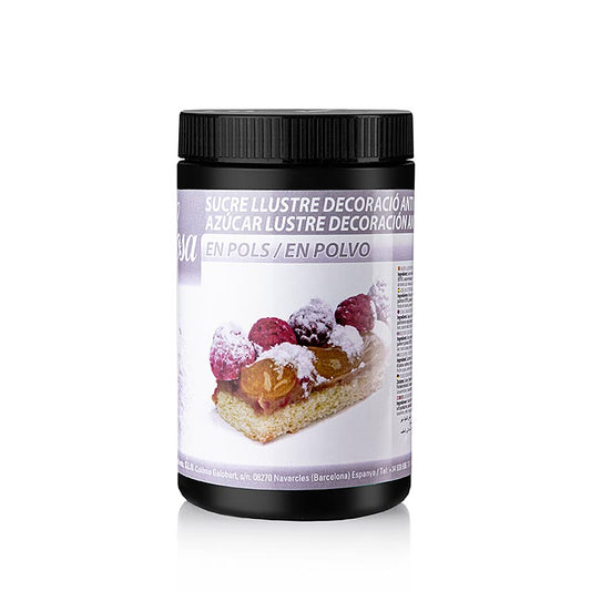 Packung mit 750 g Sosa Puderzucker gegen Feuchtigkeit, ideal zur Dekoration von Backwaren und Desserts, mit feuchtigkeitsabweisenden Eigenschaften und Zuckerglanz