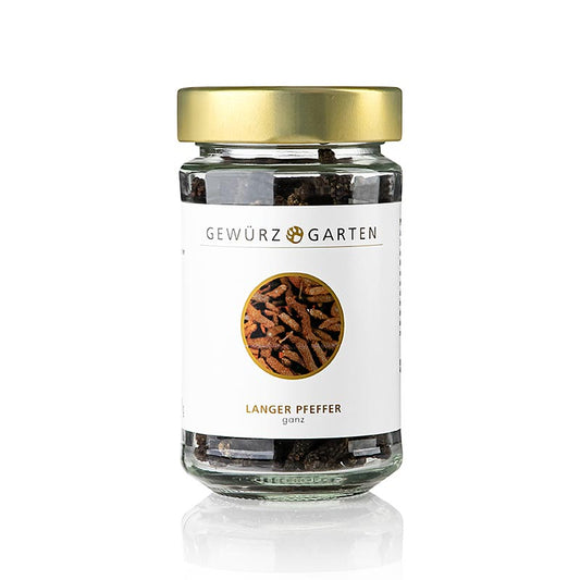 Gewürzgarten Langer Pfeffer - Stangen-, Balinesischer-, Bengalischer-Pfeffer, 90 g: Exotisches indisches und indonesisches Gewürz mit mild-warmer Schärfe, ideal für asiatische und indische Gerichte sowie Gewürzmischungen