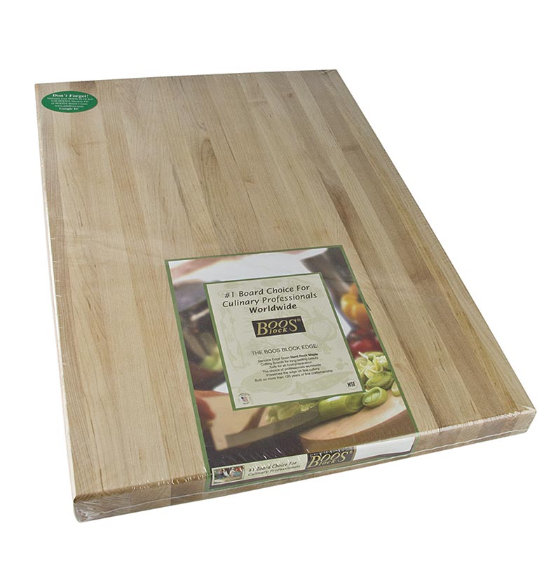 Schneidebrett aus robustem Ahornholz von Boos Block, 61x46x4 cm, ohne Ablaufrinne Geeignet für Hobbyköche und professionelle Gastronomen, leicht zu reinigen und langlebig Verleiht Ihrer Küche einen professionellen Look