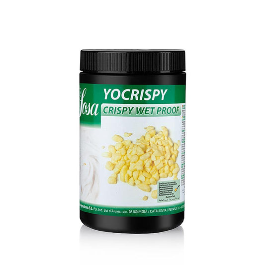 Knusprige Joghurt-Crispys mit Kakaobutter umhüllt, perfekt konserviert durch Gefriertechnologie, ideal für Patisserie- und Dessertkreationen
