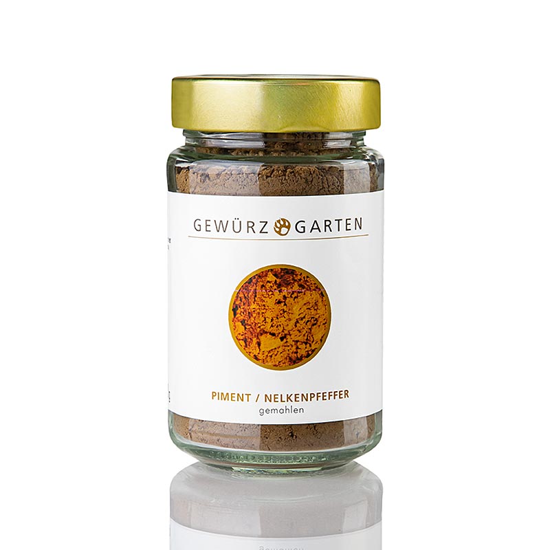 Gemahlener Gewürzgarten Piment/Nelkenpfeffer, 110 g - aromatische Beeren mit Anklängen an Zimt und Muskat, ideal für Gewürzmischungen, Curry, Wurst, Pasteten, Lebkuchen, Suppen, Schmorgerichte, Marinaden und Saucen