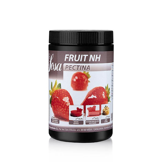 Fruit Pectin NH (Fruchtpektin), 500 g - Natürliches Geliermittel für Fruchtgelees, Konfitüren und Marmeladen hergestellt aus Fruchtpürees, Fruchtsäften, Fruchtstücken und Mischungen sowie Zucker und Zitronensäure Dosierungsbeispiel: 20g Pektin, 1kg Früchte und die gewünschte Zuckermenge vermischen 5g Zitronensäure beifügen und auf 105°C erhitzen, gegebenenfalls abfüllen und erkalten lassen Für eine weichere Konsistenz reichen 10g Pektin aus