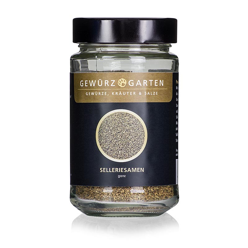 Alt text: Gewürzgarten Selleriesamen, ganz, 100 g - Große Packung mit ganzen Selleriesamen, perfekt für die Zubereitung von aromatischen Gerichten und als natürlicher Geschmacksverstärker