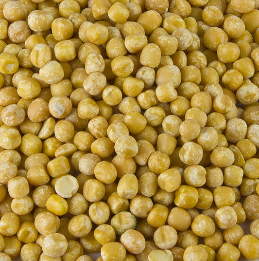 Getrocknete gelbe Erbsen, perfekt für Eintöpfe und Suppen, Kochzeit 45-60 Minuten