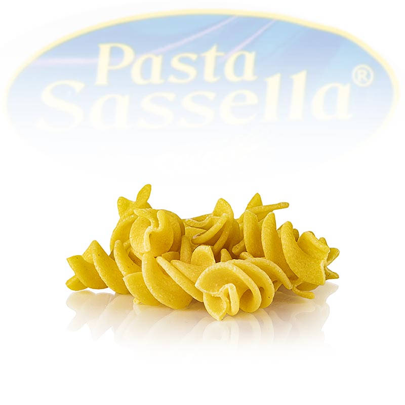 Frische Fusilloni, Spiralnudeln, Sassella, 500 g - Langjährige Erfahrung in der Herstellung hausgemachter Nudeln, überzeugt in Qualität Ideal mit vegetarischen Saucen wie Tomatensauce mit Peperoni, Aubergine, Oliven und Kapern