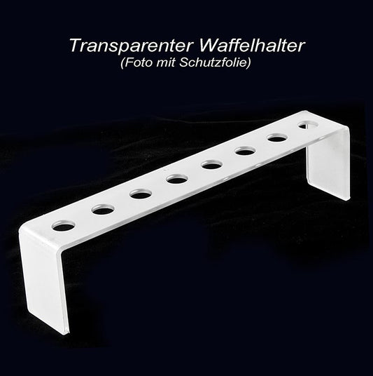 Mini-Waffelhörnchen-Halter, Plexiglas lichtgrau, lang, für 8 Hörnchen, ø 2 cm, 1 St