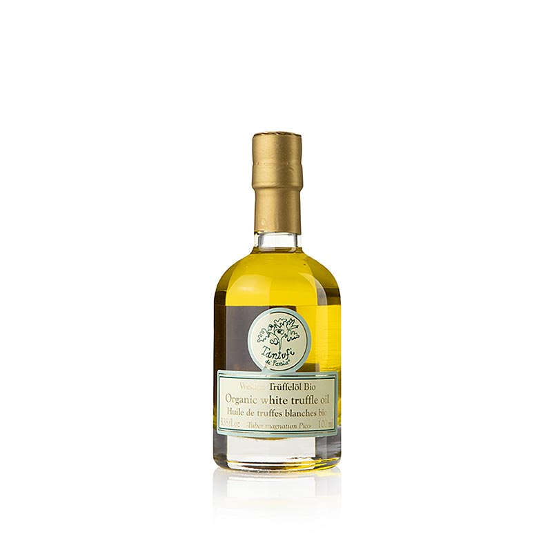 SEO-friendly alt text: Bio Ppura Trüffelöl von weißem Trüffel, 100 ml Flasche ohne künstliche Aromen (German)