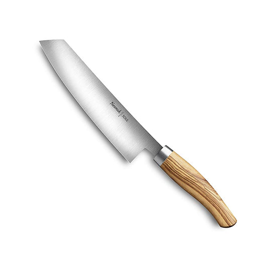 Couteau de cuisine Nesmuk Soul 3.0, 180 mm, virole en acier inoxydable, manche en bois d'olivier, 1 pièce