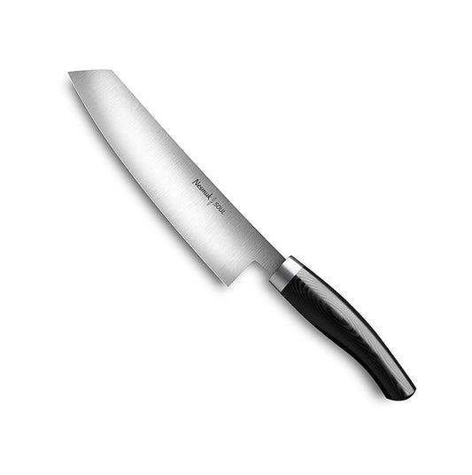 High-quality Nesmuk Soul 30 Kochmesser with 180mm blade, stainless steel bolster, and black Micarta handle