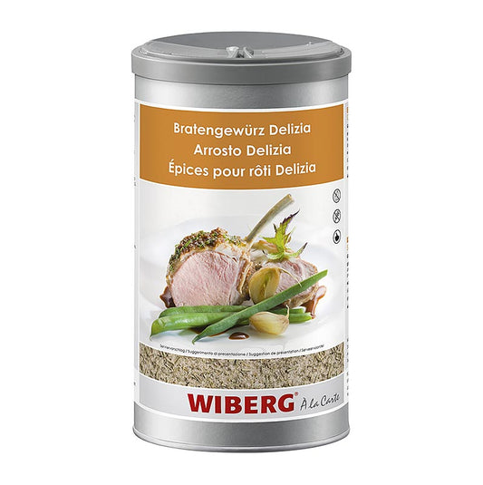 Wiberg Bratengewürz Delizia, Gewürzsalz, 950 g - Delizia Gewürzsalz mit dezenter Kräuternote, perfekt zum Würzen von Braten