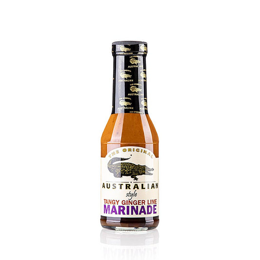 355 ml Flasche mit Australian Tangy Ginger Lime Marinade, Ingwer-Limette, The Original Ideal zum Marinieren von Fisch, Garnelen, Hühnchen oder Schweinefleisch Hochwertige Zutaten ohne Konservierungsstoffe oder Geschmackverstärker