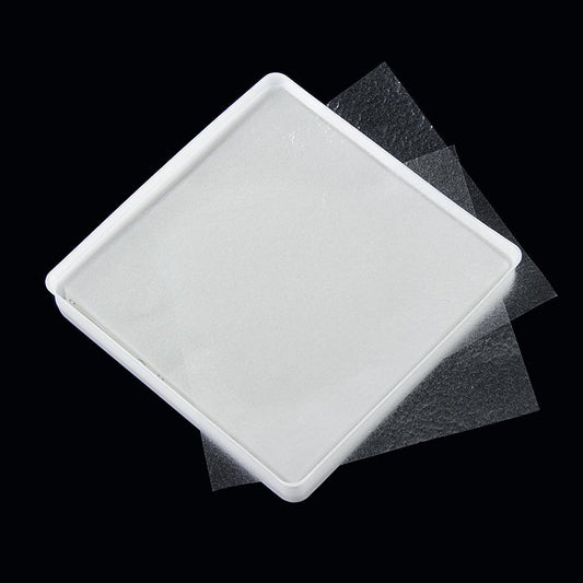 Transparente Kartoffelstärke-Oblaten, quadratisch, 9x9cm, 200 Stück, ideal für süße und herzhafte Avantgarde-Gerichte Verwendbar als essbares Trägermaterial für Millefeuilles und transparente Raviolitaschen