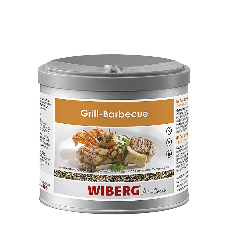 370 g Wiberg Grill Barbecue Gewürzsalz für die Veredelung von Huhn, Rind, Kalb, Schwein, Gemüse und Meeresfrüchten ohne Geschmacksverstärker
