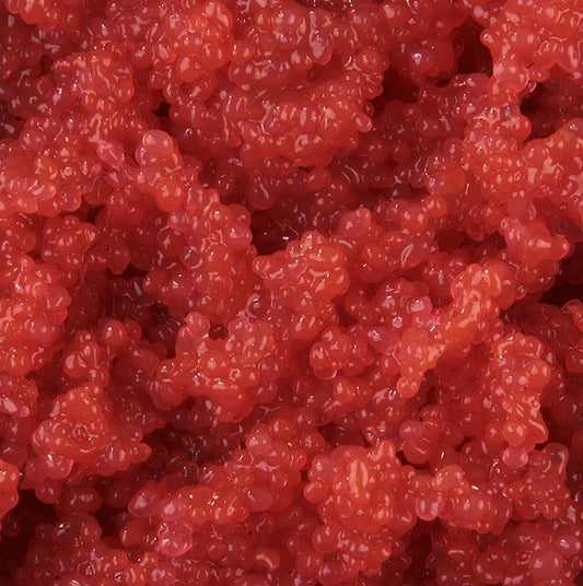 Delikater roter Algen-Kaviar von Cavi-Art®, vielseitig in der warmen und kalten Küche einsetzbar, hohe Aufwärmbarkeit, appetitlich und köstlich frisch