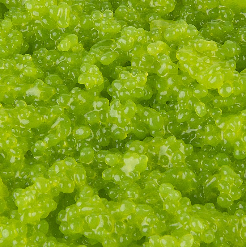 Algen-Kaviar von Cavi-Art® mit Wasabi-Geschmack, 500 g - vegan, vielseitig einsetzbar in warmen und kalten Gerichten, hohe Aufwärmung möglich, appetitlich und köstlich frisch, hervorragende dichte Konsistenz und knackig im Geschmack